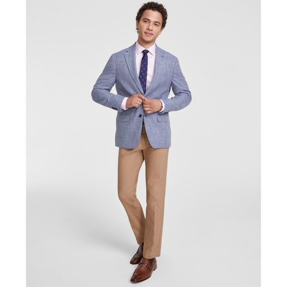 Tommy Hilfiger Sport Coat Blue Solid, Modern Athletic Fit, 36R